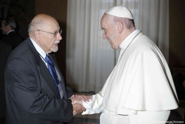 Bemporad and Pope Francis discuss refugee crisis.